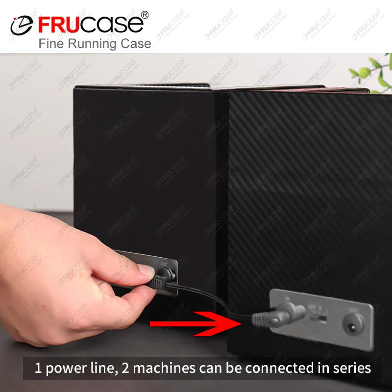 FRUCASE PU Watch Winder for Automatic Watches Watch Box USB Charging