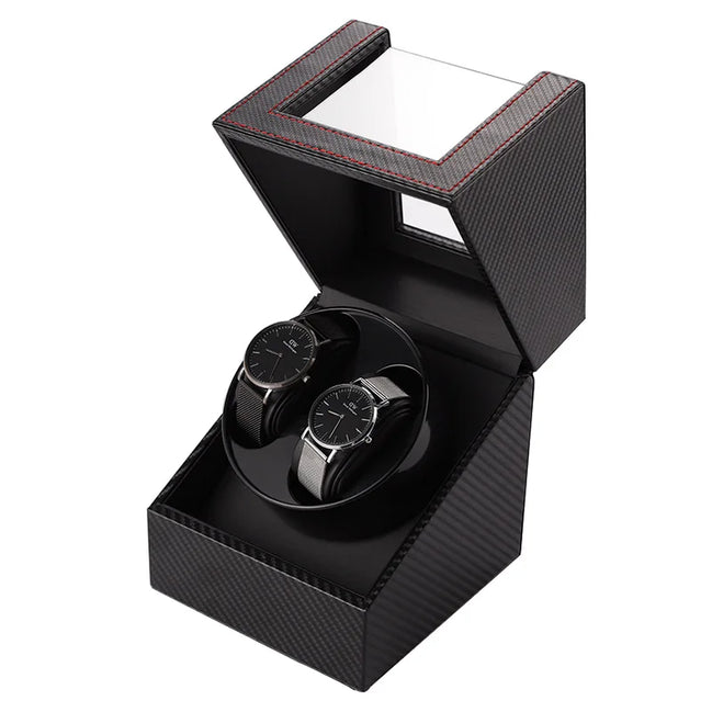 FRUCASE PU Watch Winder for Automatic Watches Watch Box USB Charging