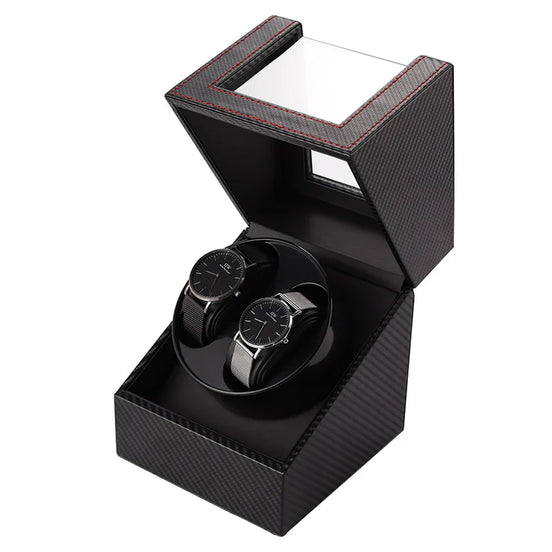 FRUCASE PU Watch Winder for Automatic Watches Watch Box USB Charging